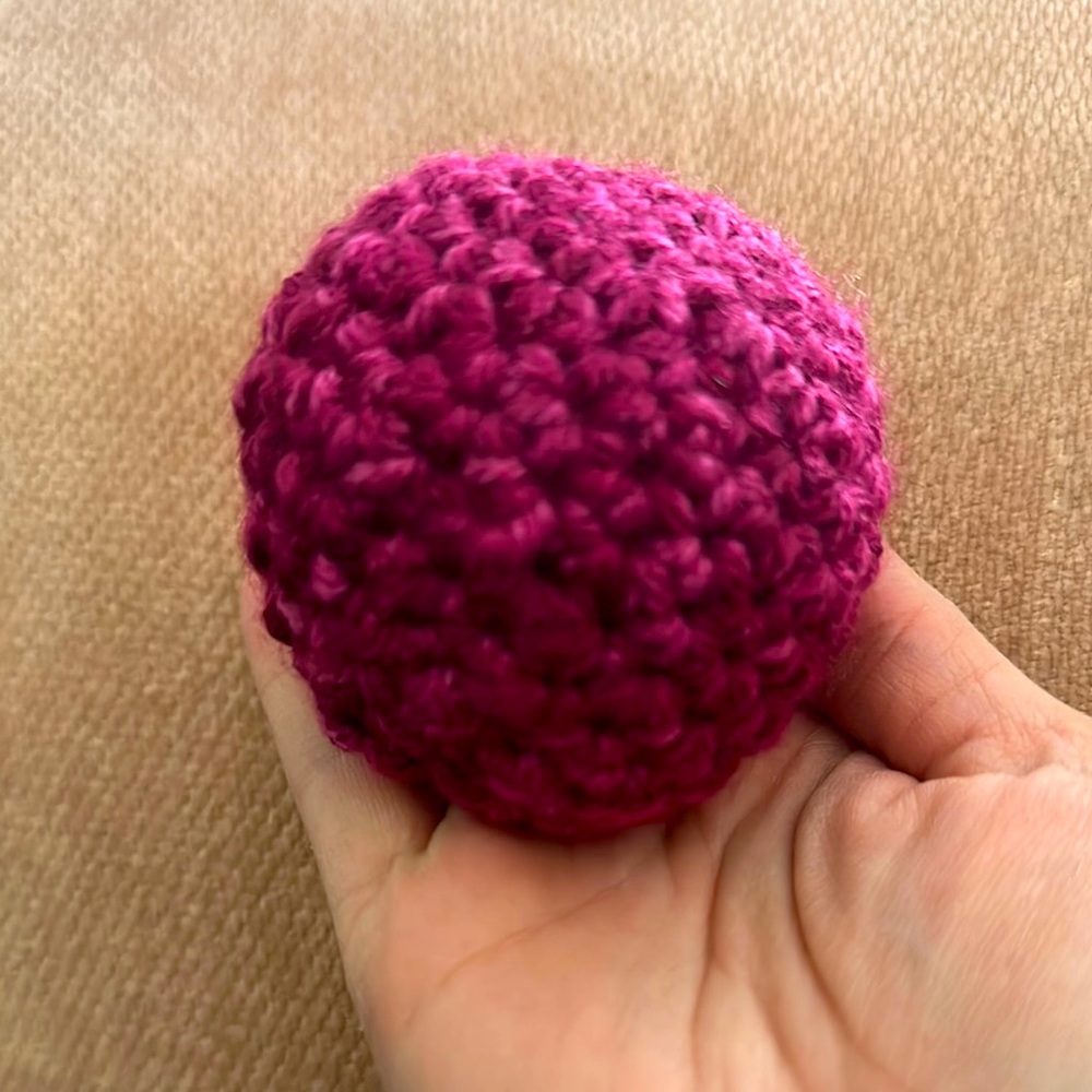 Crochet foot bag or stress ball